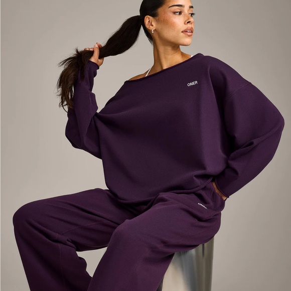 Oner Active Sweaters - Oner Active BlackBerry Purple Crew